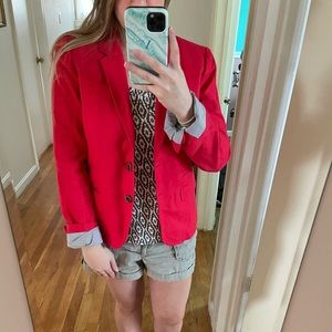 J Crew Red Schoolboy Blazer